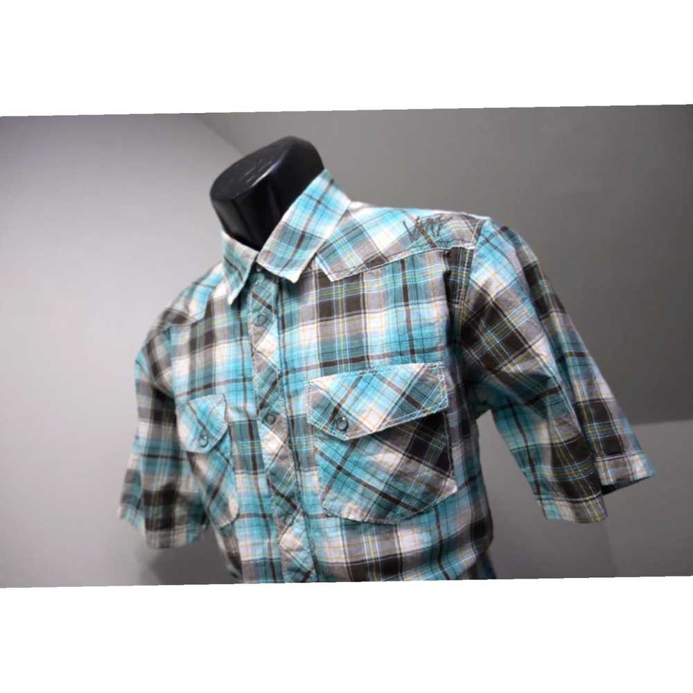 Vans Western Chic Pearl Snaps Plaid Button Up Lon… - image 2