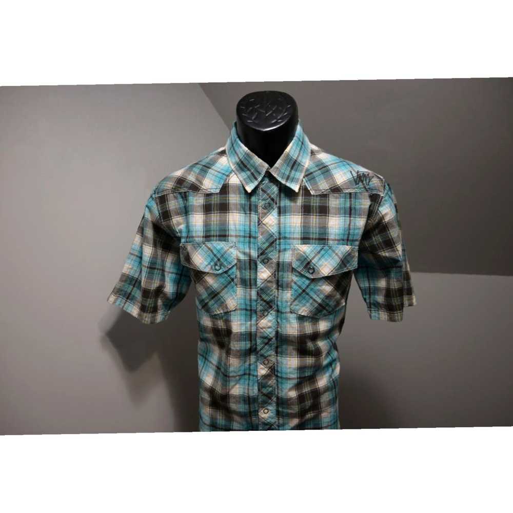 Vans Western Chic Pearl Snaps Plaid Button Up Lon… - image 3