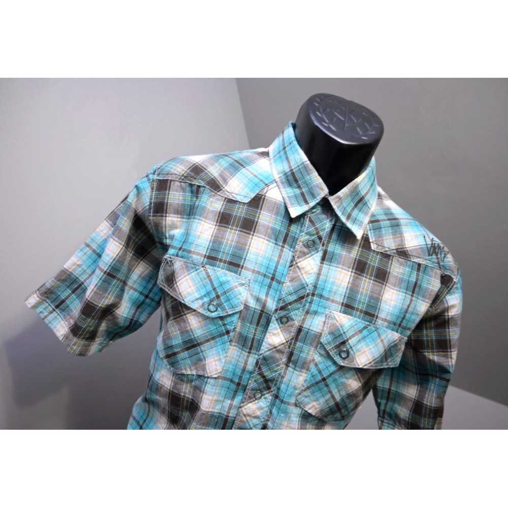 Vans Western Chic Pearl Snaps Plaid Button Up Lon… - image 4