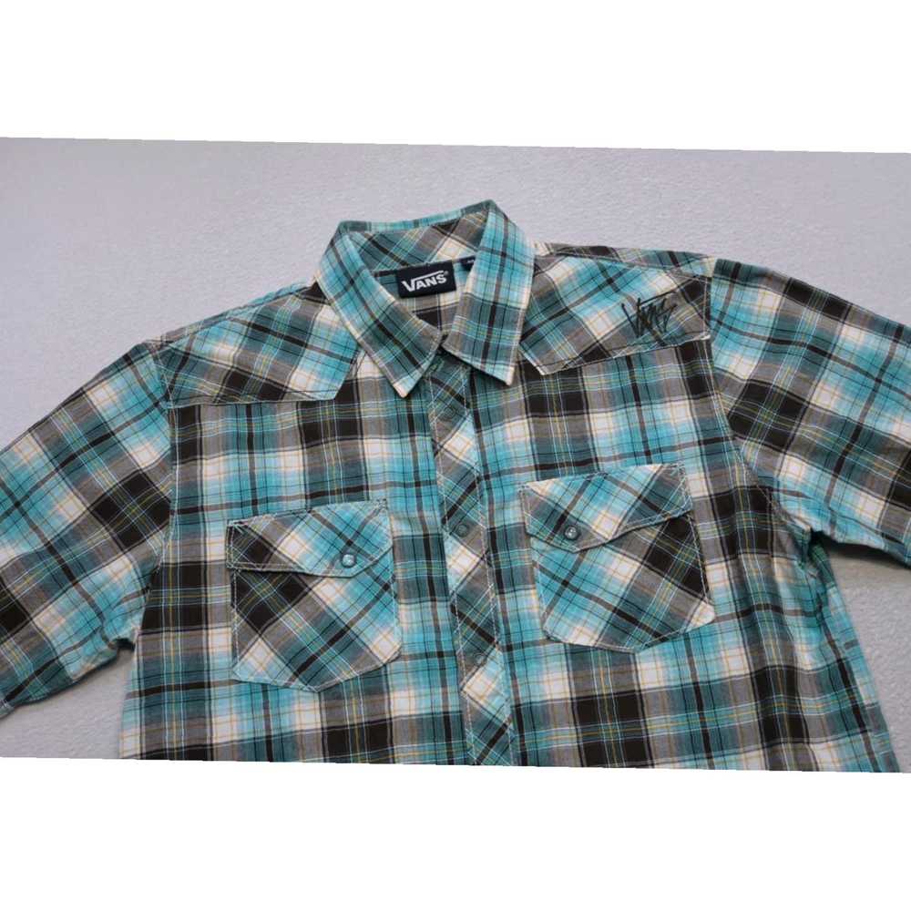 Vans Western Chic Pearl Snaps Plaid Button Up Lon… - image 5