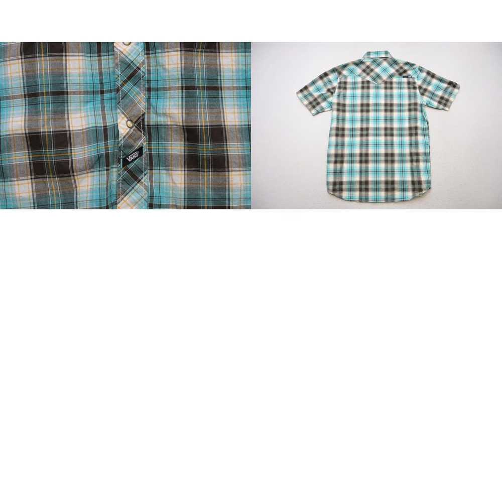 Vans Western Chic Pearl Snaps Plaid Button Up Lon… - image 8