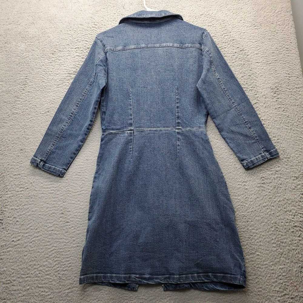 Venus Jean Dress Womens Size 4 Blue Denim Notch L… - image 2