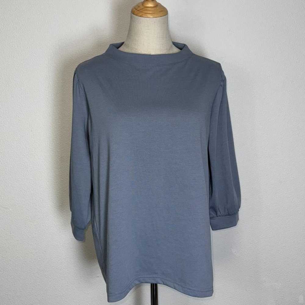 ★Beautiful item★ CLOSSHI Top Tunic Blue Cotton Bl… - image 1