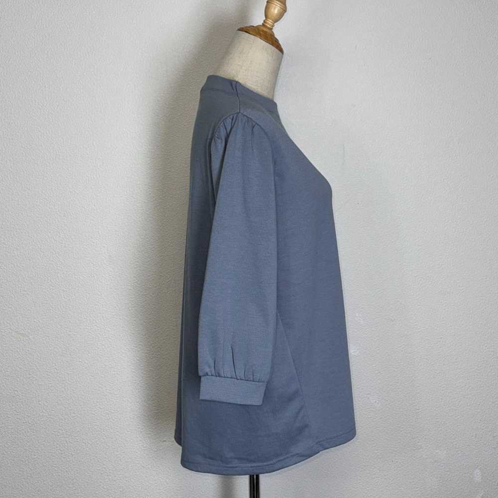 ★Beautiful item★ CLOSSHI Top Tunic Blue Cotton Bl… - image 6