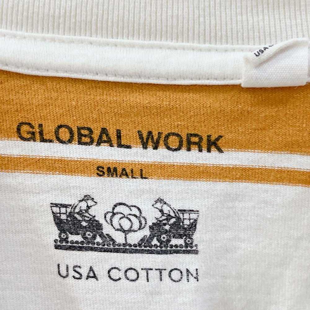 GLOBAL WORK border cut-and-sew orange long sleeve… - image 5