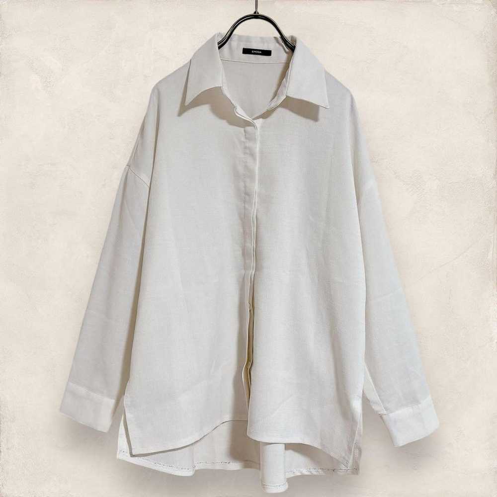 a1192 Emoda Blouse Long Sleeve Off-White Office C… - image 1