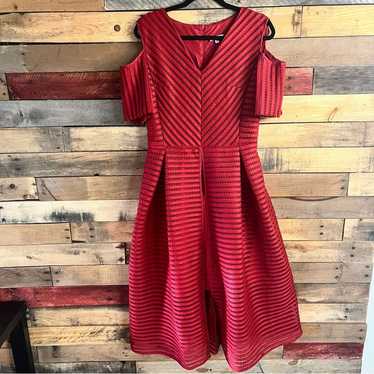 Style Red High Low Cold Shoulder Dress Size Medium