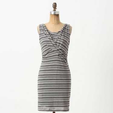 Anthropologie Bordeaux Knit Twisted Linears Dress