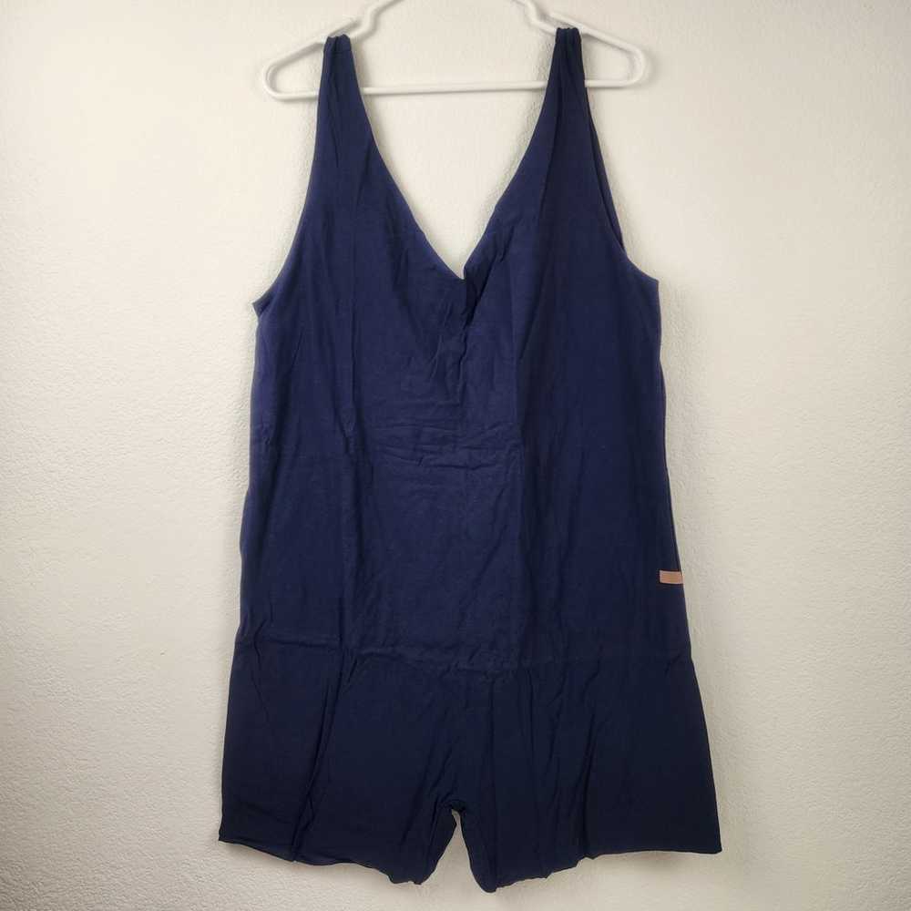 Lunya Cool Short Romper in Double Blue Size Large… - image 2