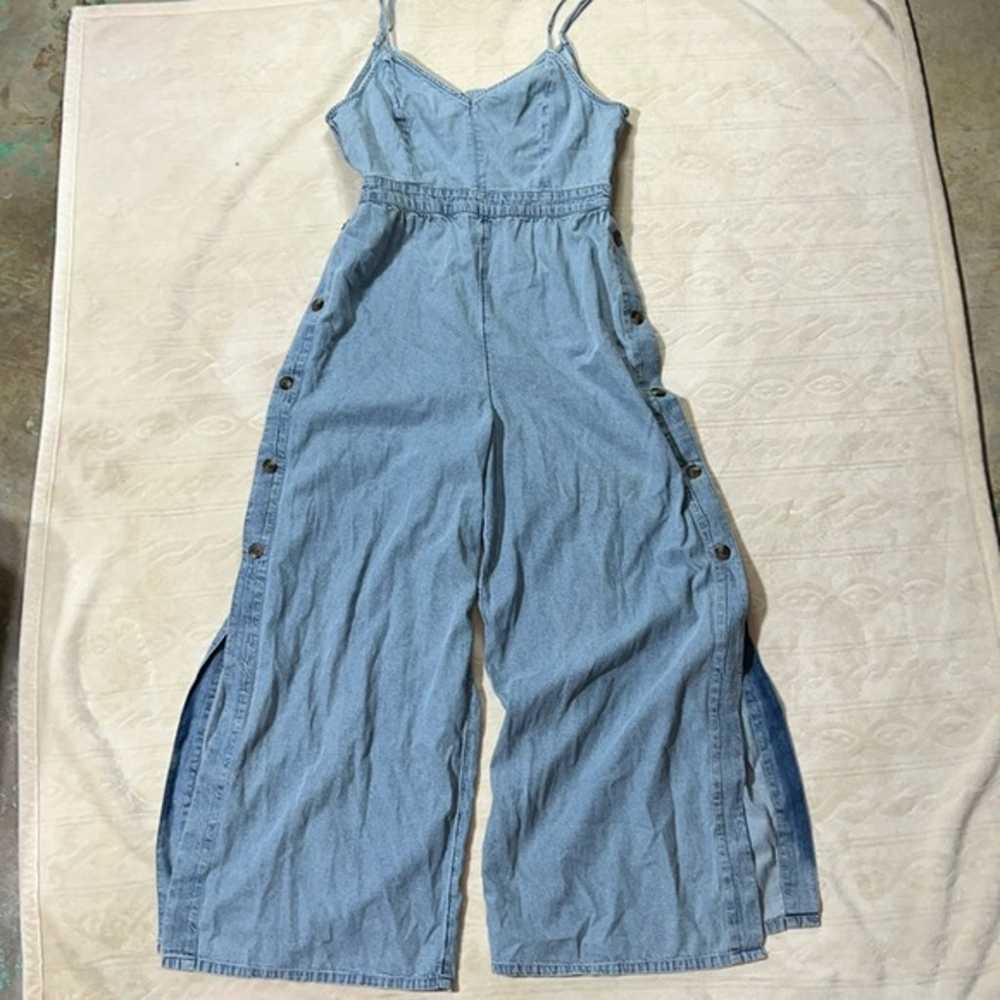 American Eagle Denim Tie Back Jumpsuit - image 2