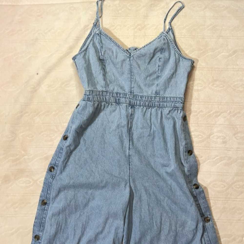 American Eagle Denim Tie Back Jumpsuit - image 4