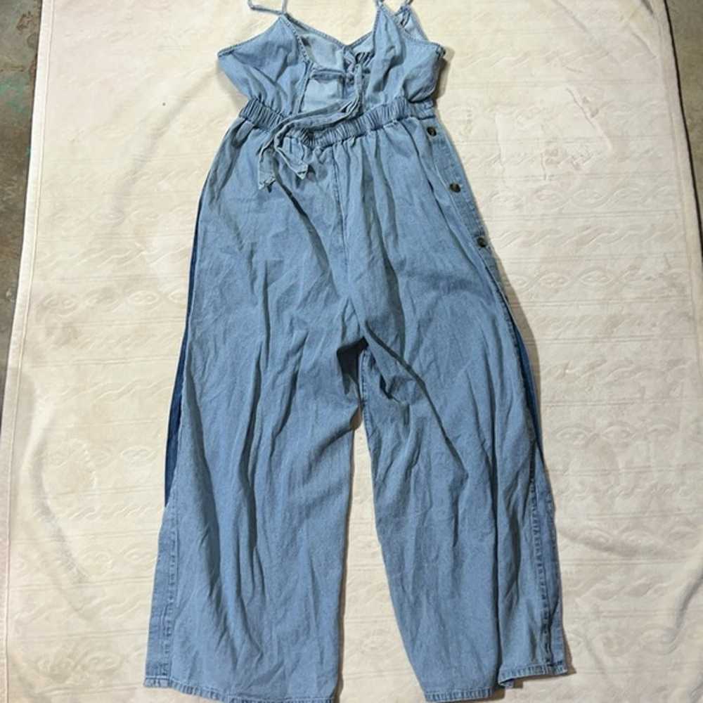 American Eagle Denim Tie Back Jumpsuit - image 5