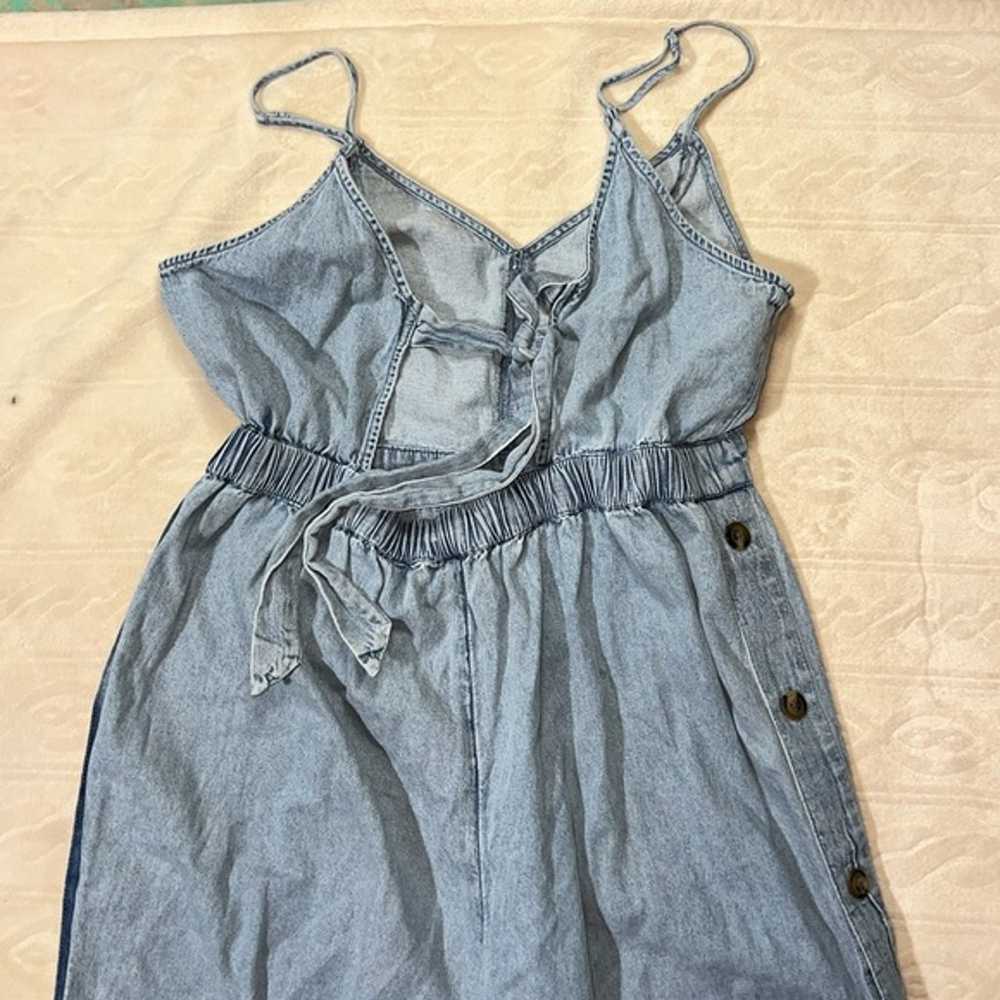 American Eagle Denim Tie Back Jumpsuit - image 6