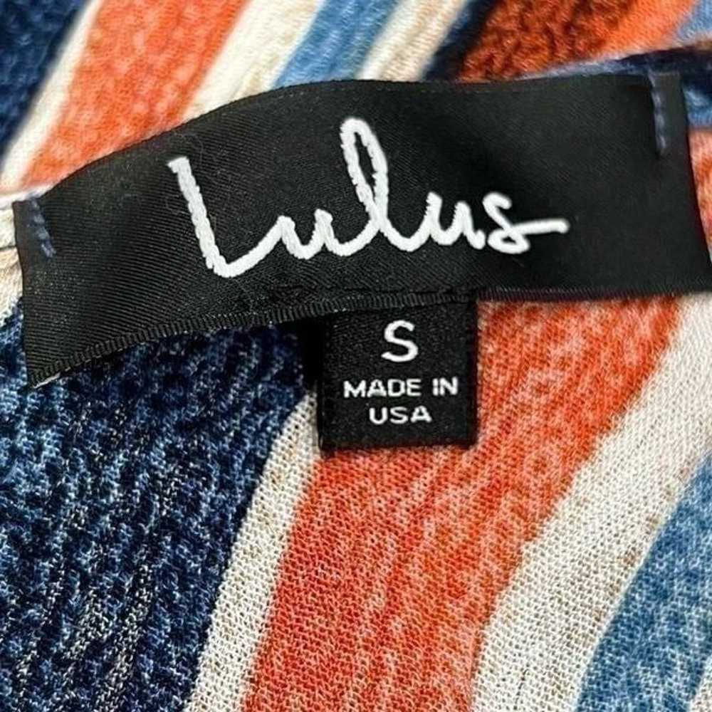 Lulu’s Angelene Blue and Orange Striped Sleeveles… - image 3