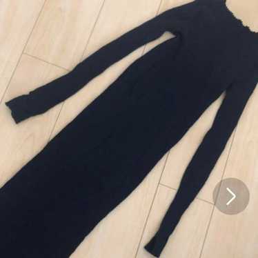 Stunning lure rib-knit long dress - image 1