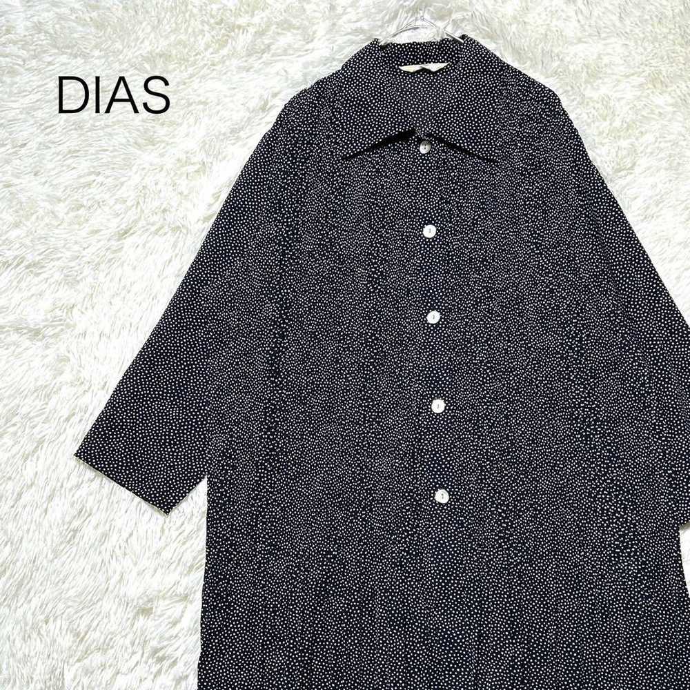 DIAZ F Blouse, polka dot pattern, pleated, navy, … - image 1