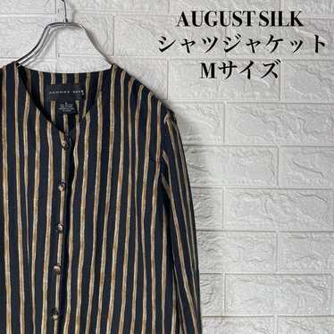 【186】AUGUST SILK Shirt Jacket Size M