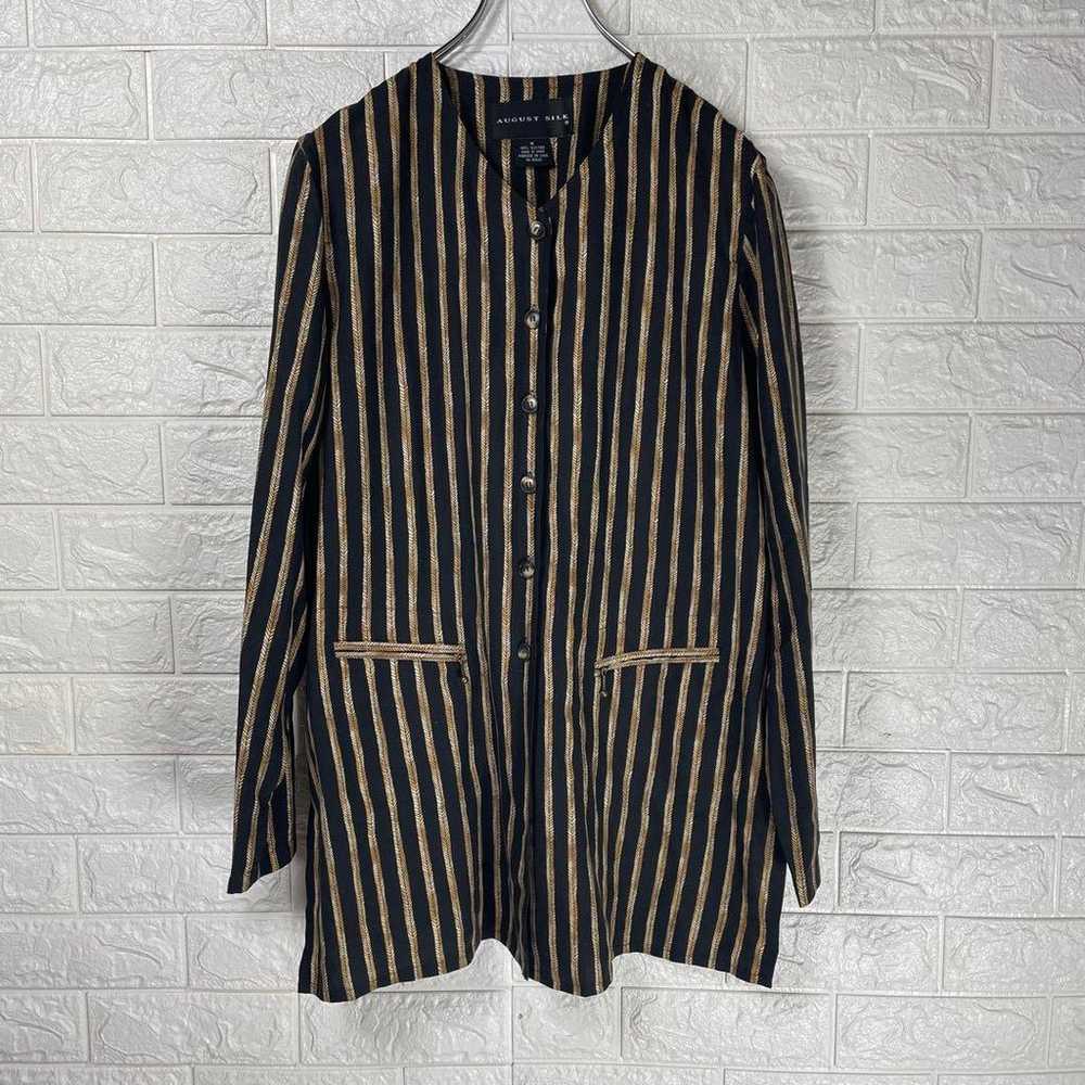 【186】AUGUST SILK Shirt Jacket, Size M - image 2