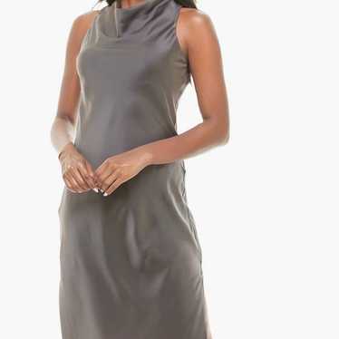 Socialite Cowl Neck Bias Cut Satin Midi Dress Size