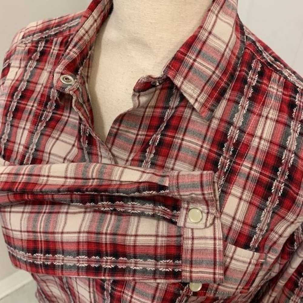 Vintage Woolrich Plaid Cotton Pearl Snap Shirt S - image 4