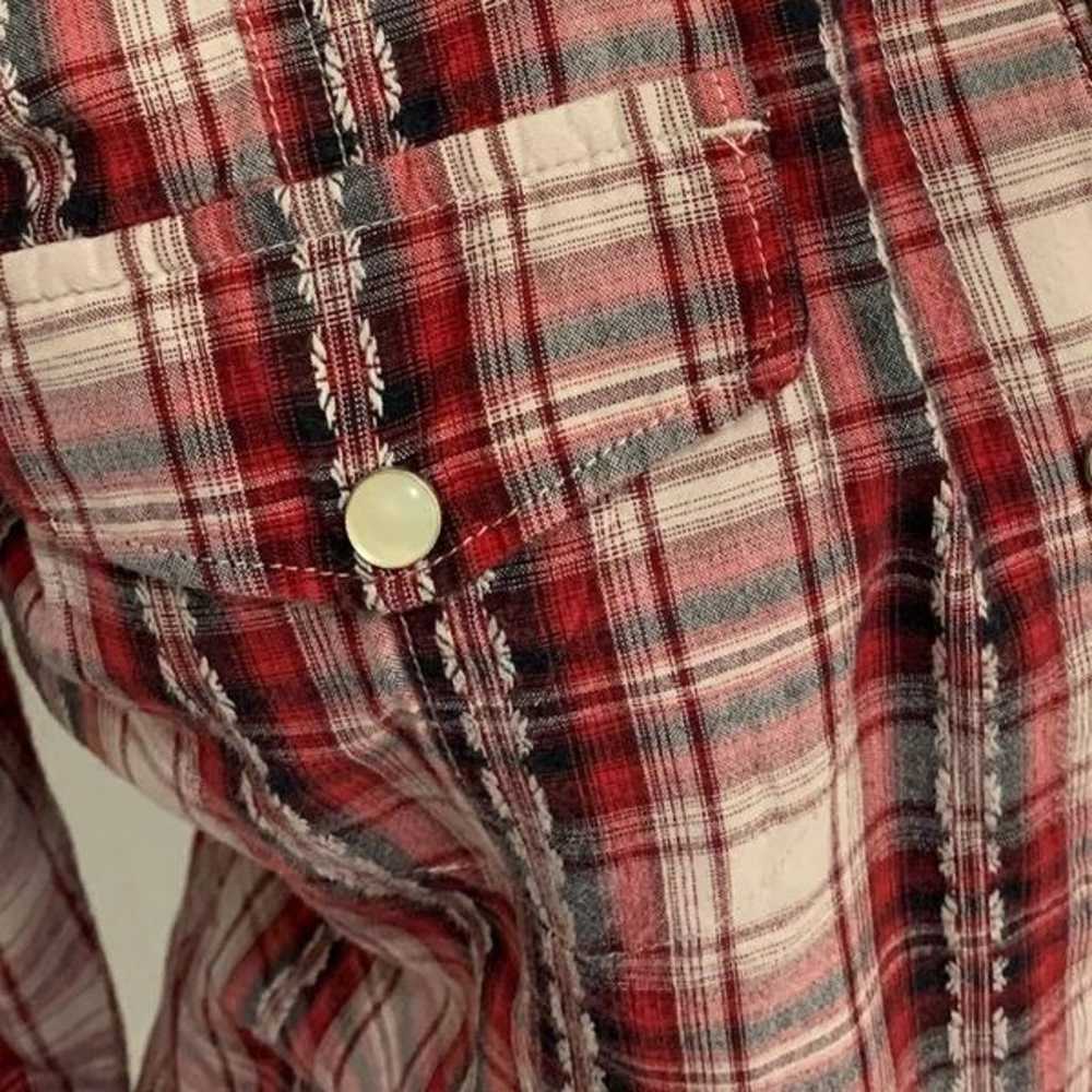 Vintage Woolrich Plaid Cotton Pearl Snap Shirt S - image 7