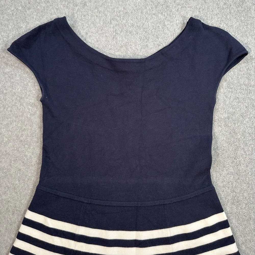 Boden Knit Dress Women's 6 Navy Blue and White St… - image 2