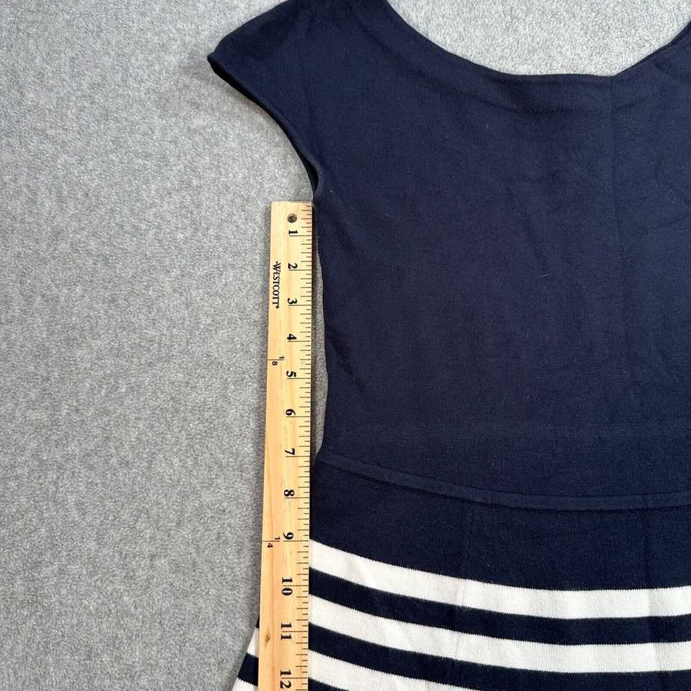 Boden Knit Dress Women's 6 Navy Blue and White St… - image 6