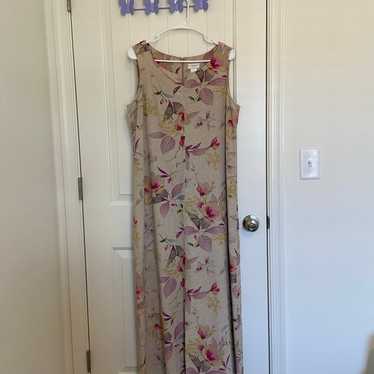 EUC | Liz Claiborne linen floral print sleeveless 