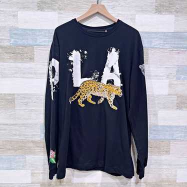 Play Cloths Play Cloths Graffiti Logo Leopard Long