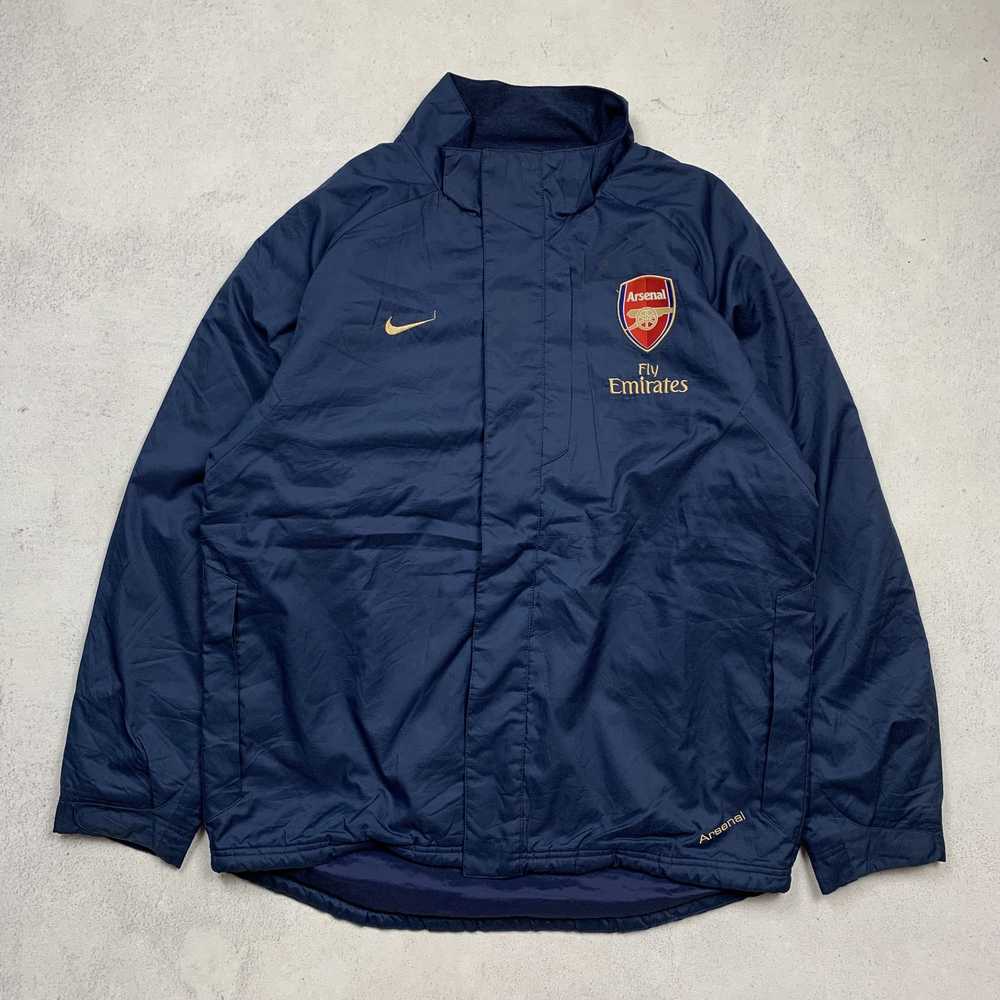 Nike × Vintage Nike Arsenal Puffer Coat Jacket Fl… - image 1