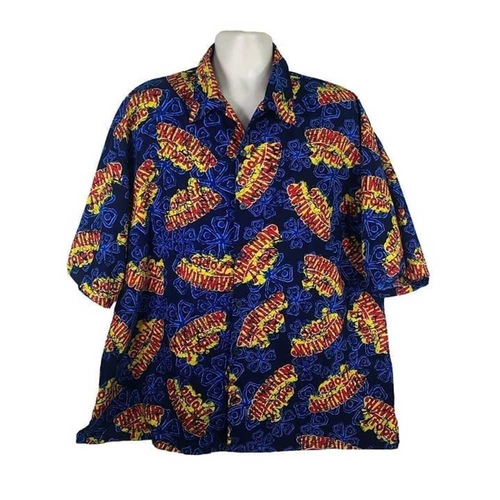 VTG Hawaiian Tropic Tropical Shirt Mens 2XL Cruis… - image 1