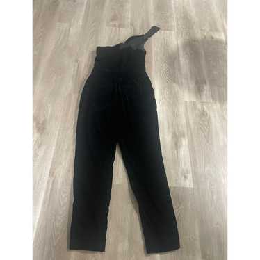 Banana Republic Jumpsuit Black Velvet One Shoulder