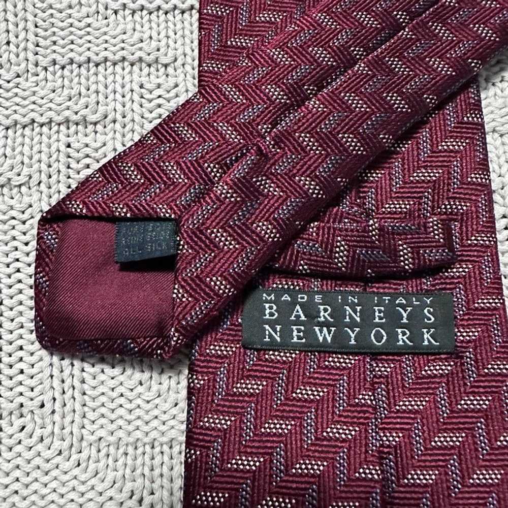 Barneys New York Barneys New York maroon herringb… - image 3