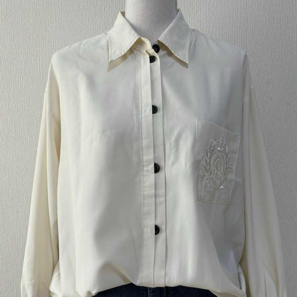 90's Vintage Emblem Embroidery Casual Polo Shirt … - image 11