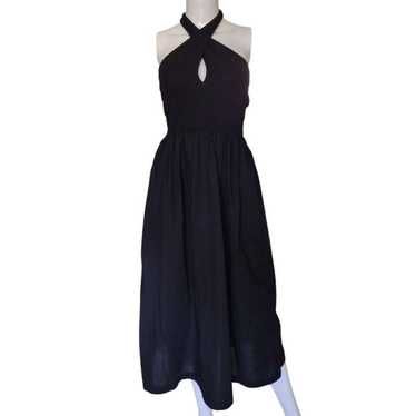 Zara Woman Sleeveless Midi Halter Dress Size Larg… - image 1