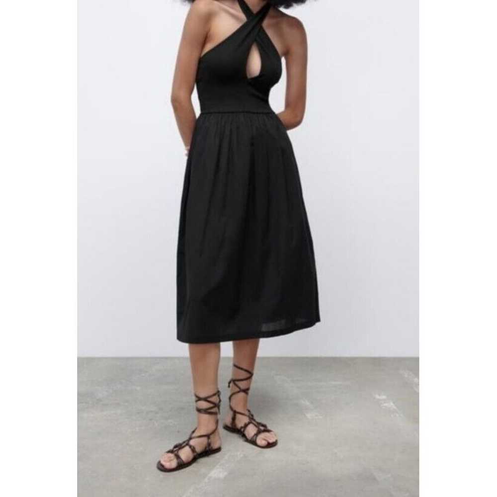 Zara Woman Sleeveless Midi Halter Dress Size Larg… - image 6