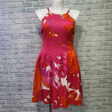 Vince Camuto Womens Plus 14 Pink Orange Floral Fit