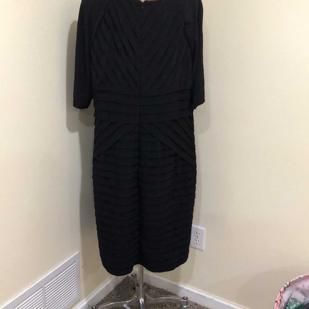 Adrianna Papell Midi Dress Size 22W Black Ribbed … - image 5