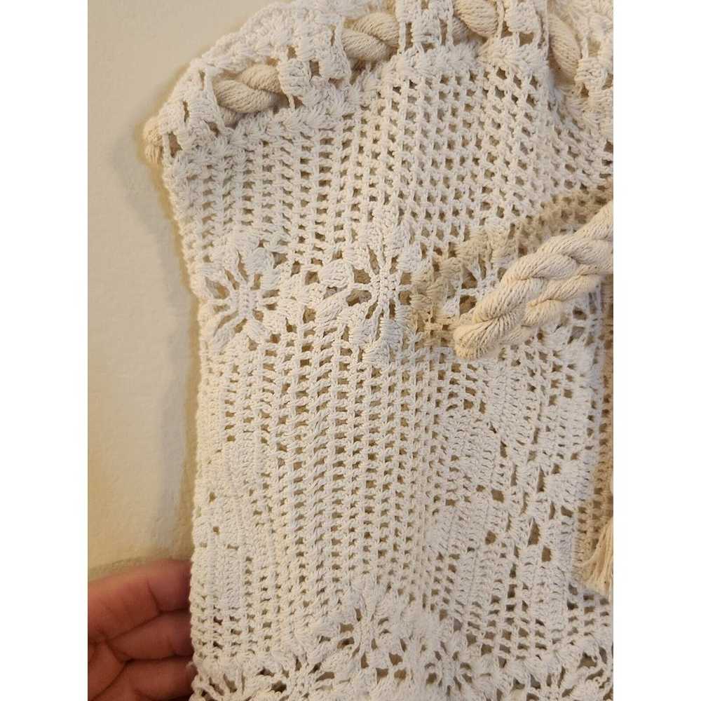 Free People Size Small Hand Knit Crochet Bodice C… - image 4