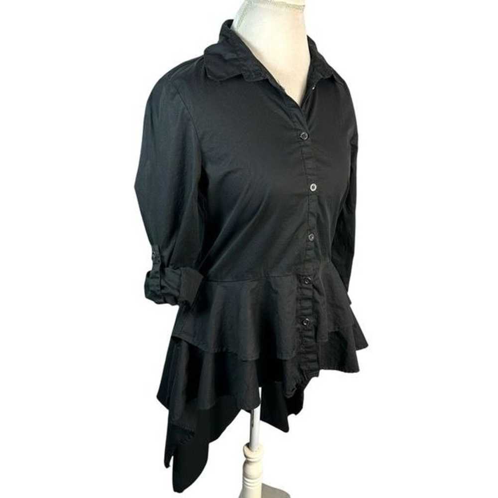 Vintage Carole Christian Black Button Shirt Layer… - image 4