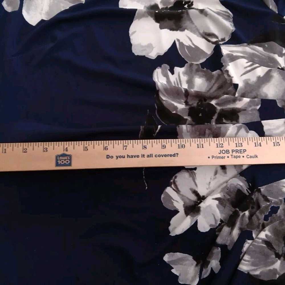 Ralph Lauren Dress Size 14 Blue Floral Faux-Wrap … - image 7