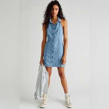 Stylish Denim Button-Up Dress