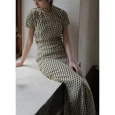 MOMO TOBO retro geometric design dress small