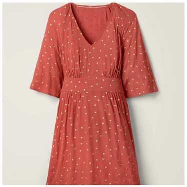 Boden Dominique Belted Polka Dot Dress Size 6 R