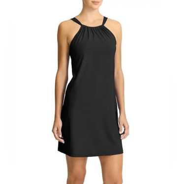 Athleta Sleeveless Kokomo Swim Dress Black Small - image 1