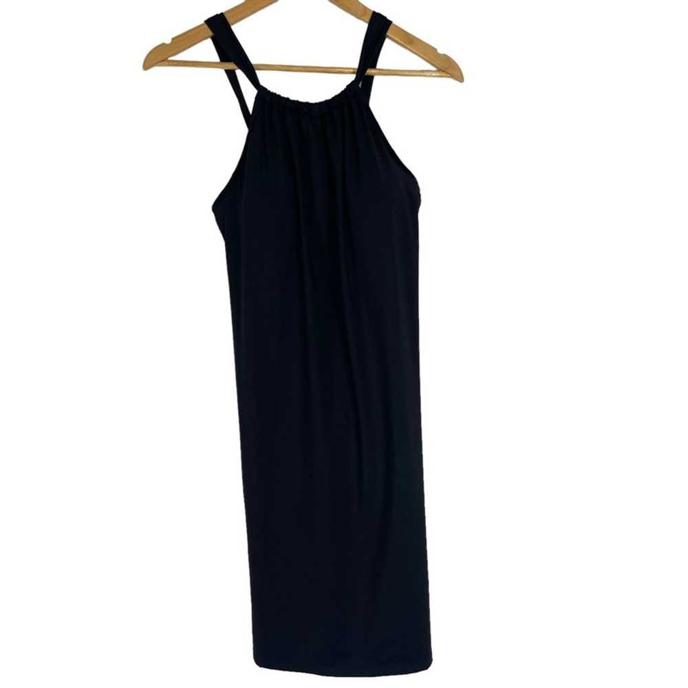 Athleta Sleeveless Kokomo Swim Dress Black Small - image 5