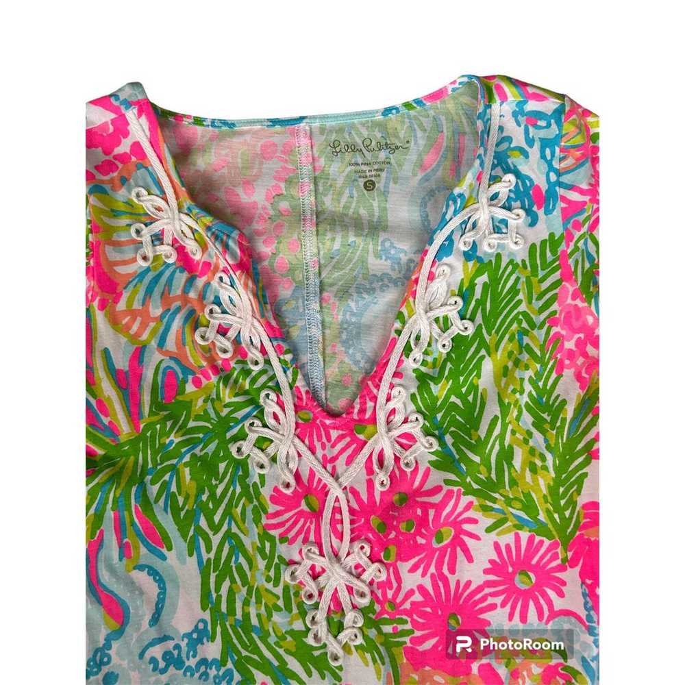 Lilly Pulitzer Brewster Dress Small Pink Green Mo… - image 2