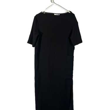 MNG by Mango Black Textured Formal Short Sleeve L… - image 1