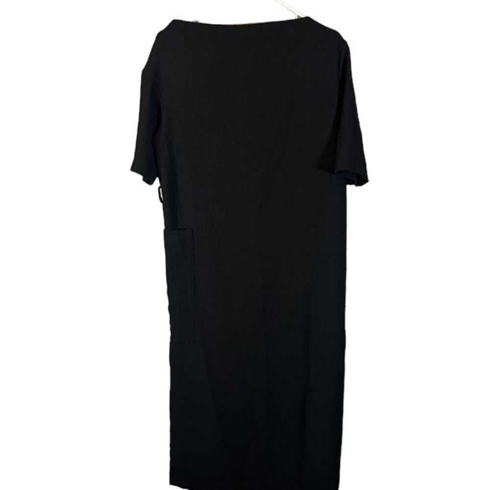 MNG by Mango Black Textured Formal Short Sleeve L… - image 2