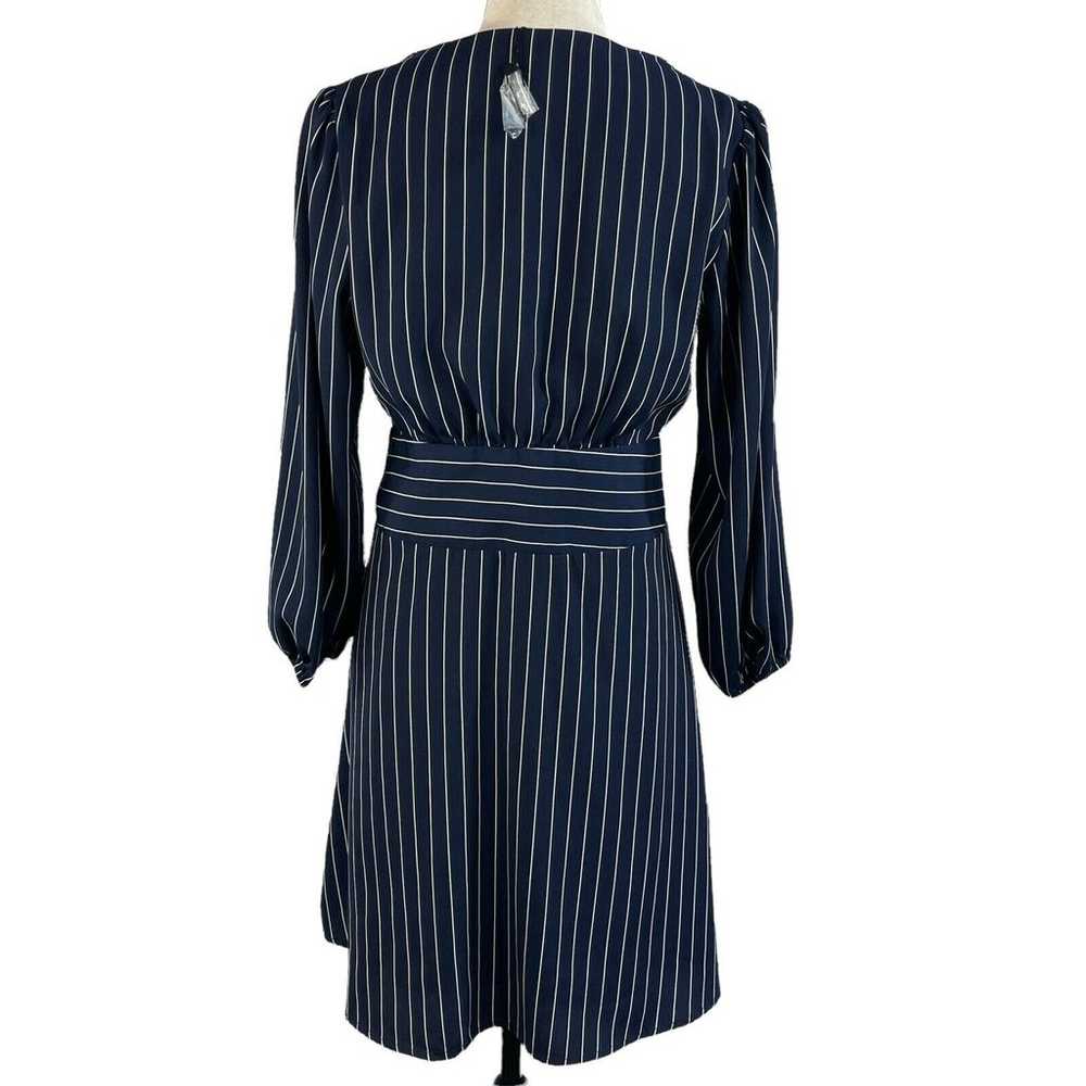 19 Cooper Medium Dress Fit 'n Flare Striped V-Nec… - image 6